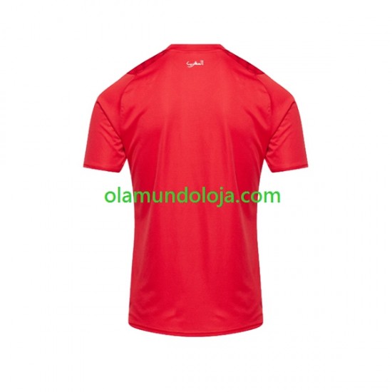 Camisola Marrocos Homem Equipamento Primeiro 2023 Manga Curta